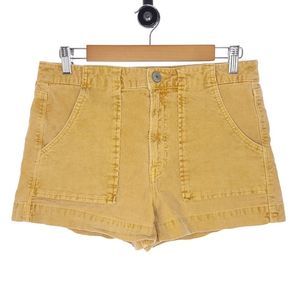 American Eagle Outfitters Yellow Corduroy Women Shorts